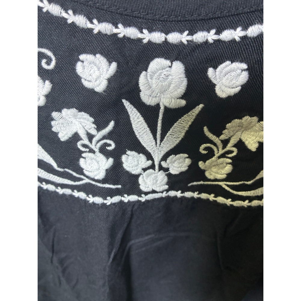 Old Navy Womens XL Black White Floral Embroidered Viscose Shift Dress NWT - Picture 5 of 5